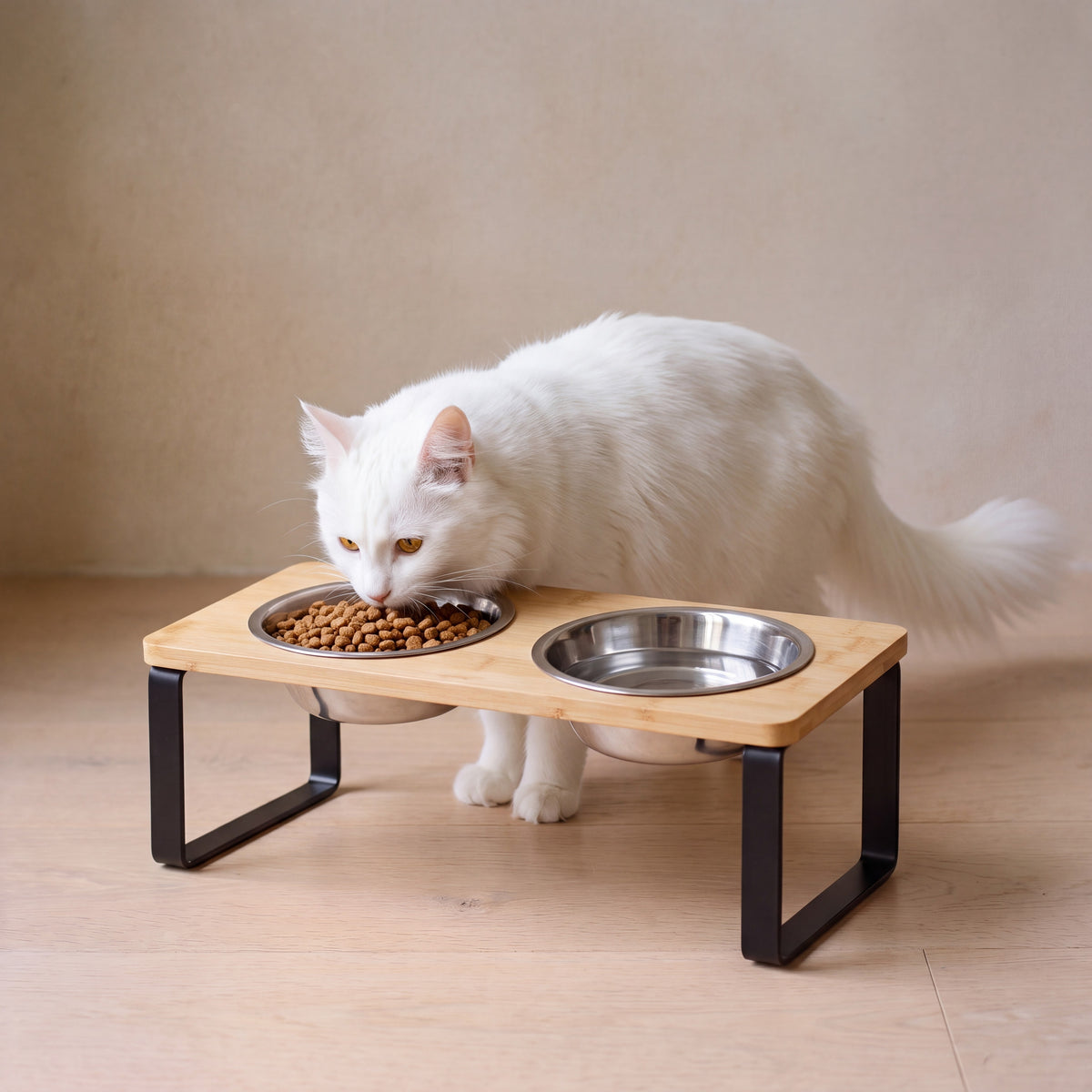 Bench Double Bowl - with a cat