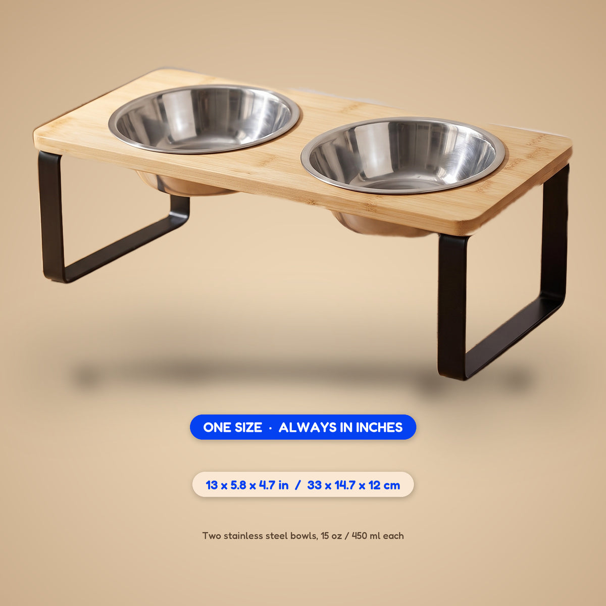 Bench Double Bowl - size guide blueprint