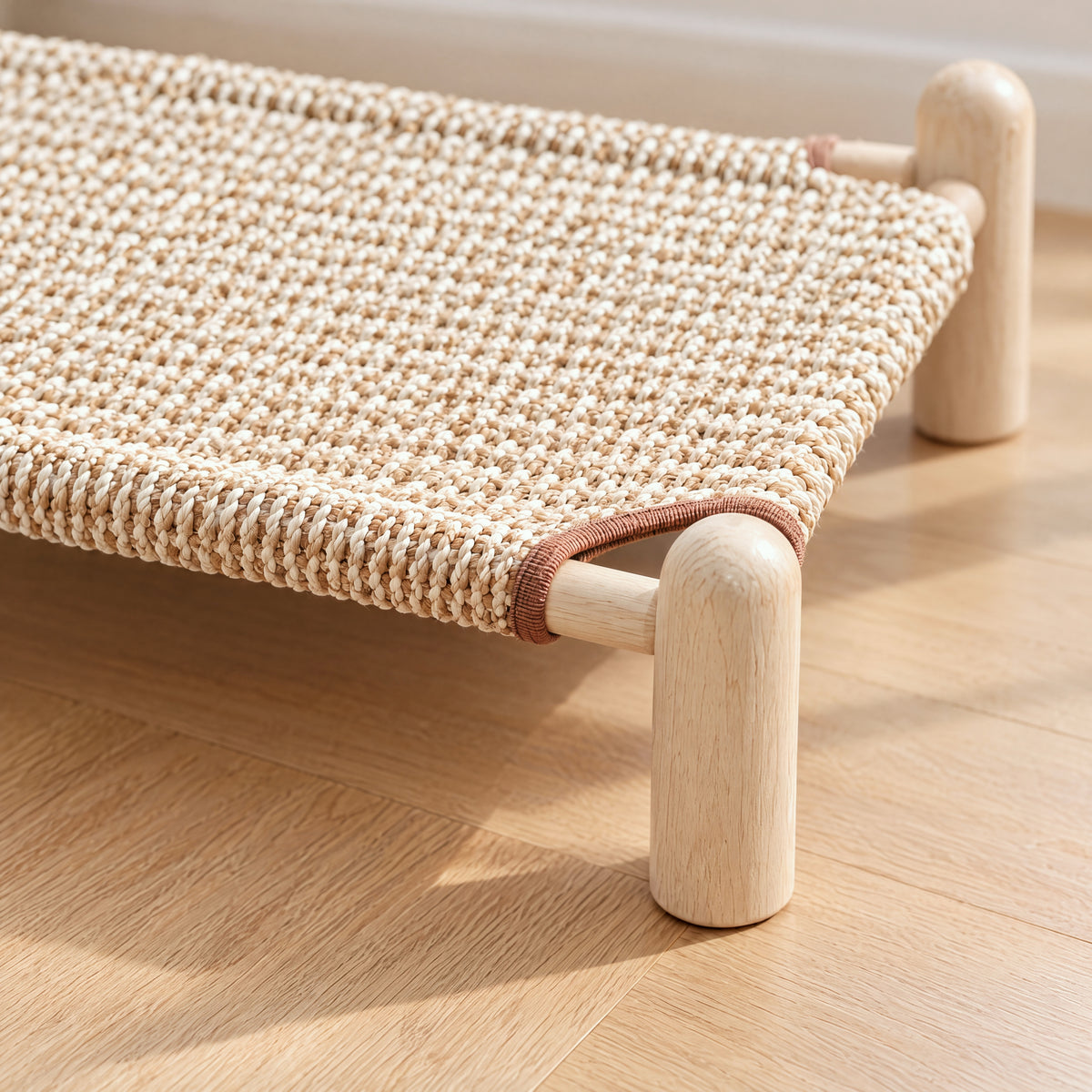 Breeze Raised Cot Bed - Coffee - close up
