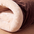 Burrow Sleeping Bag Bed - Mocha - close up