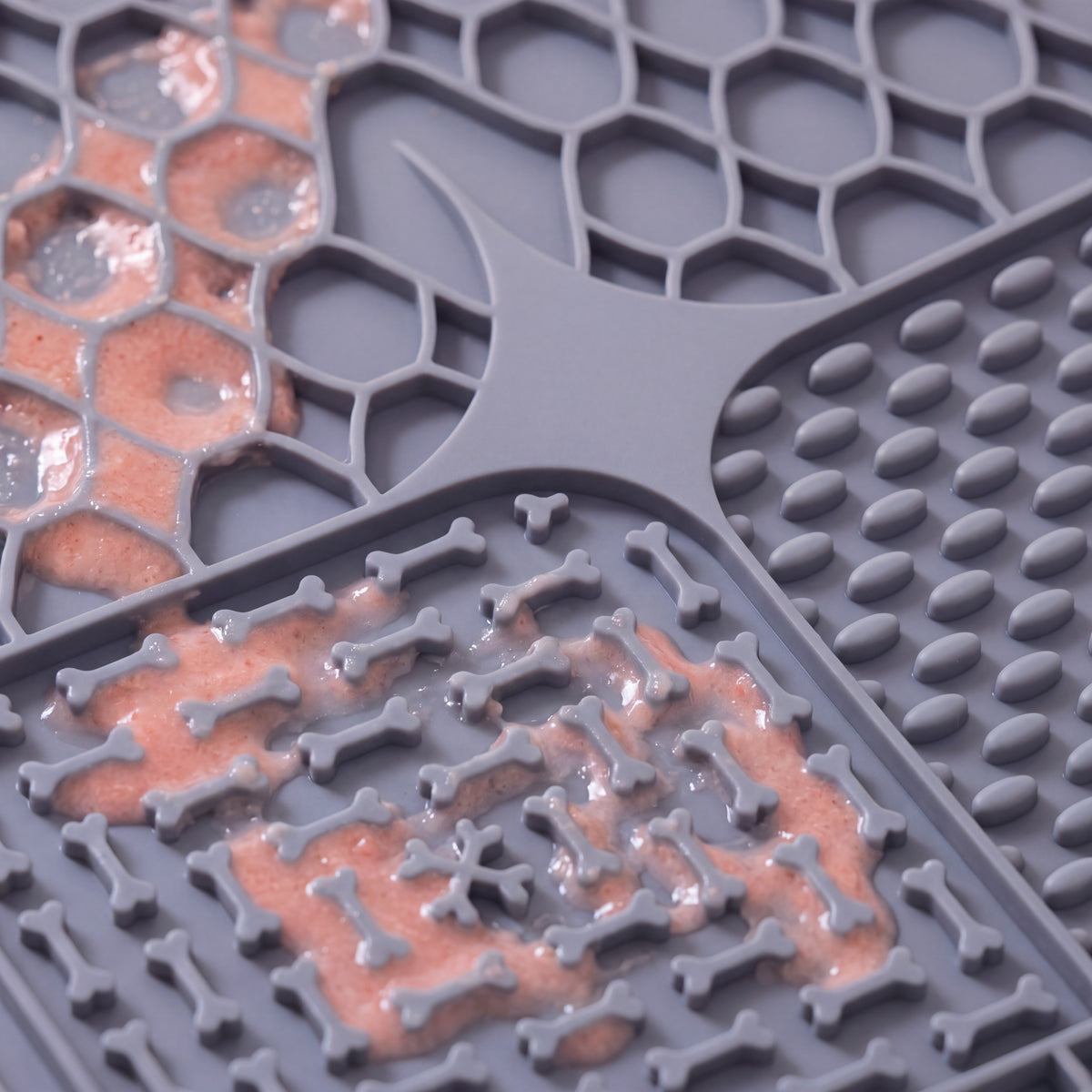 Calm Lick Mat - Grey - close up