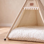 Canvas Teepee Bed - Khaki - close up