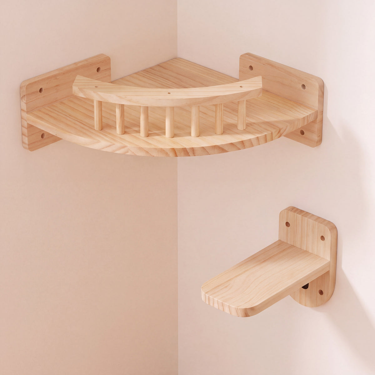 Climb Wall Shelf Set - Corner Lookout Set - close up