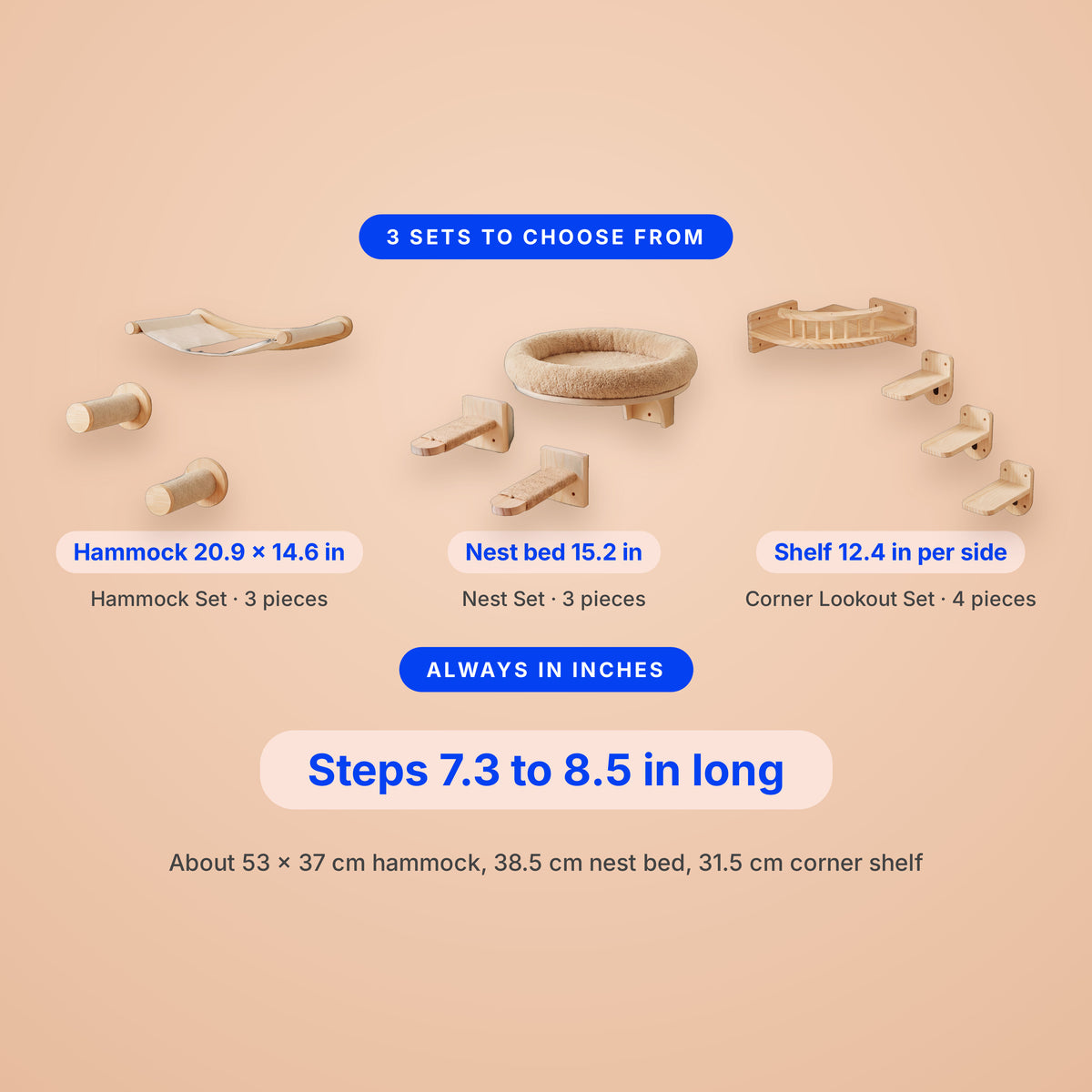 Climb Wall Shelf Set - size guide blueprint