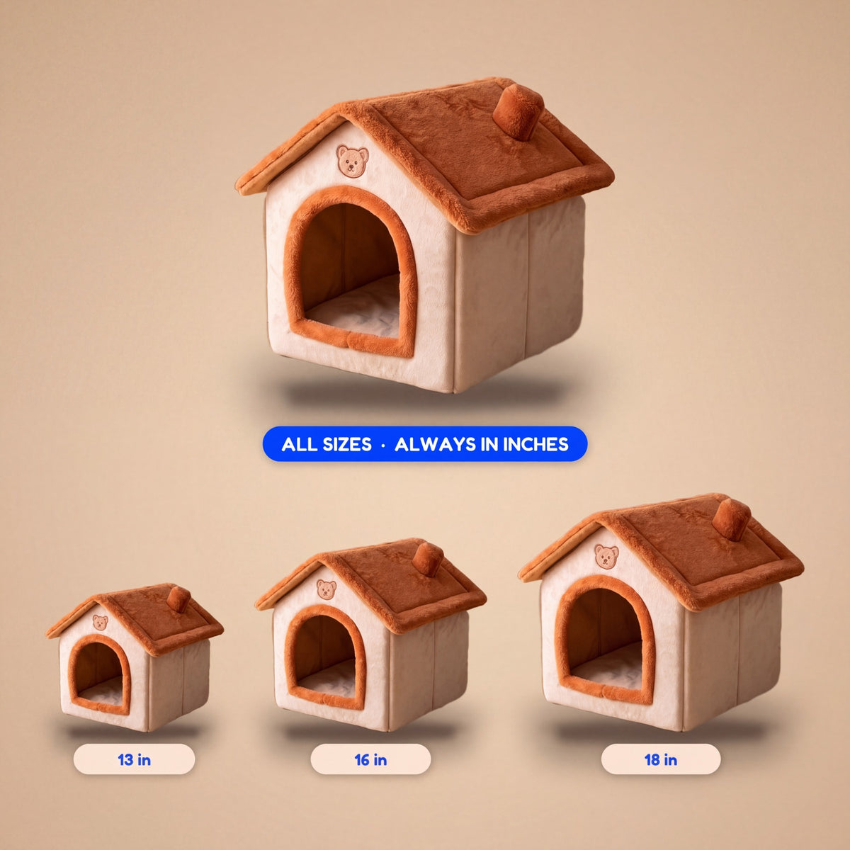 Cottage Cat Bed - size guide blueprint