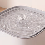 Cube Water Fountain - White - close up