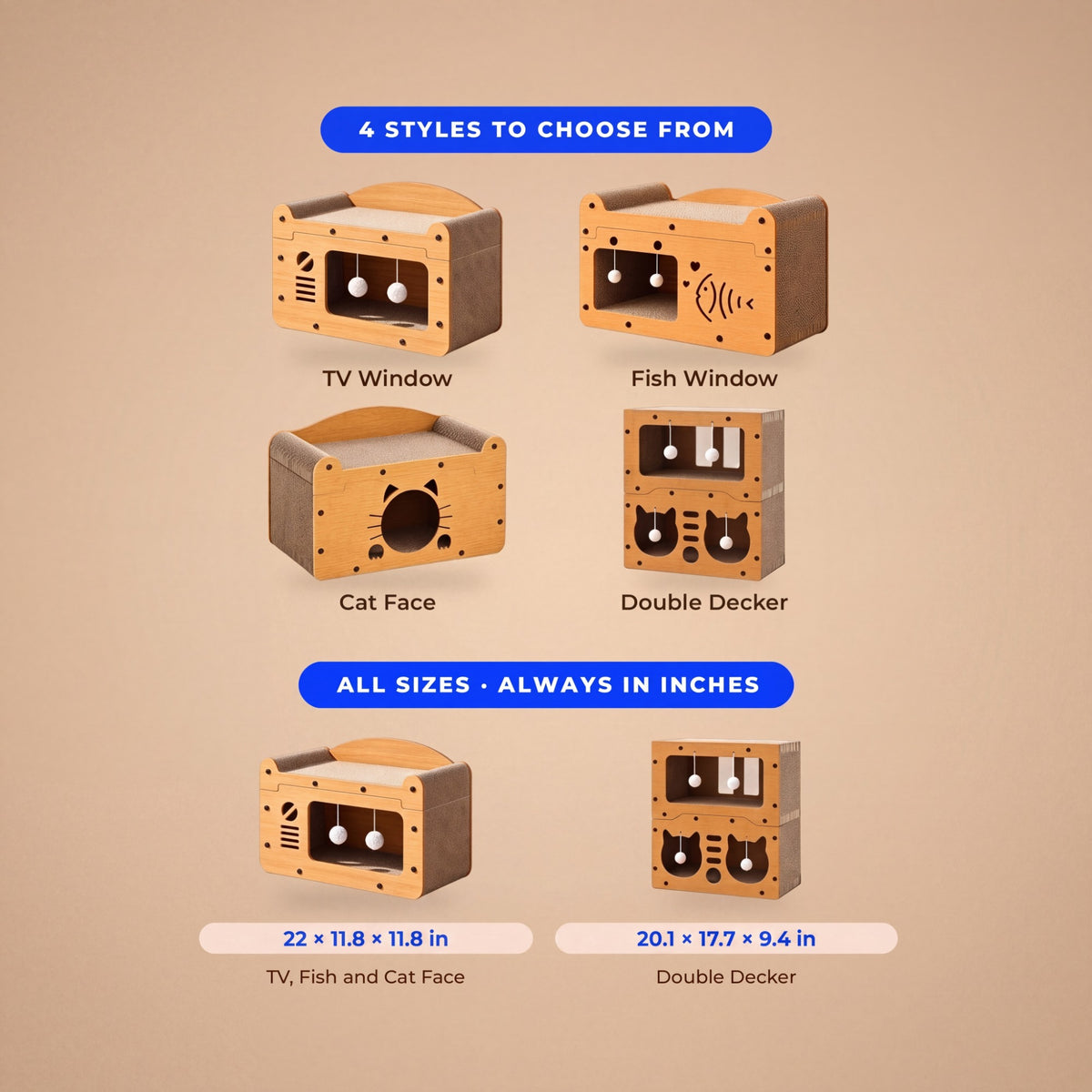 Cabin Scratch House - size guide blueprint