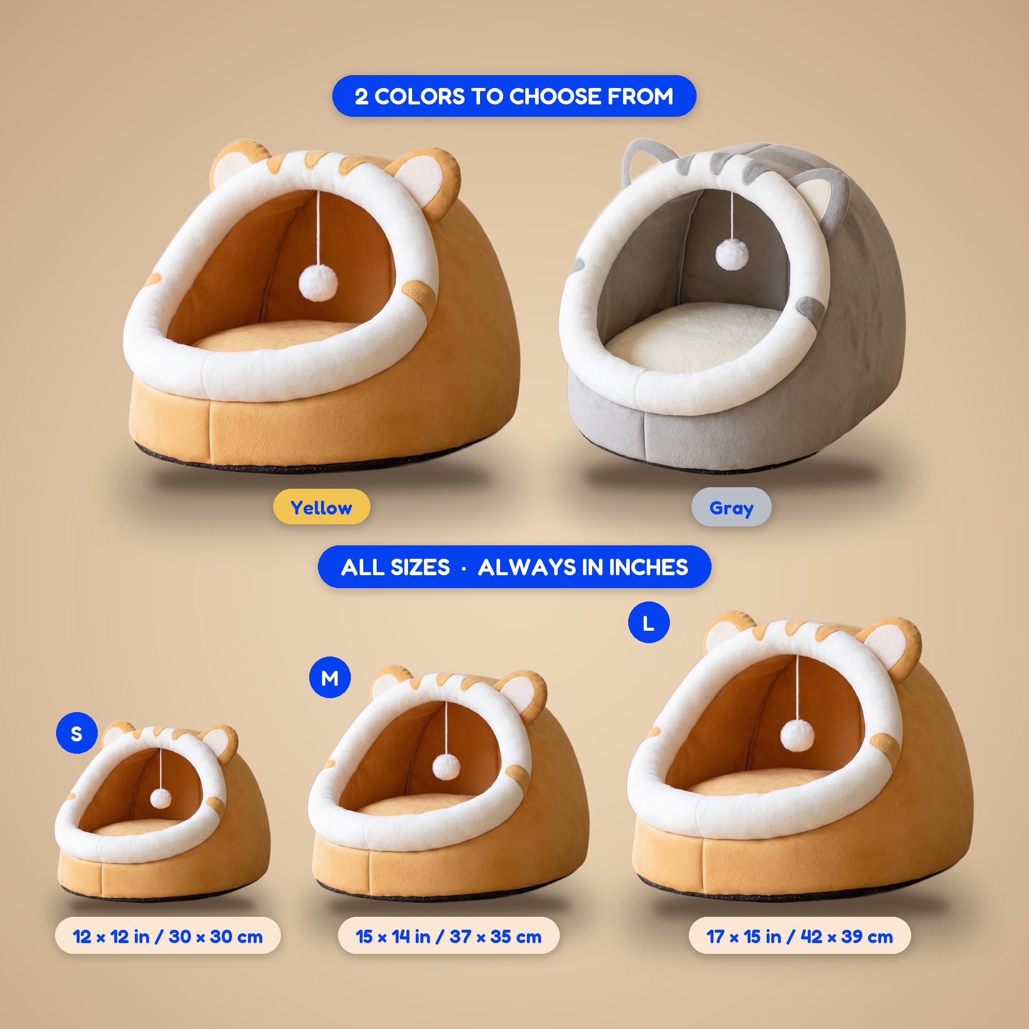 Den Cave Bed - size guide blueprint