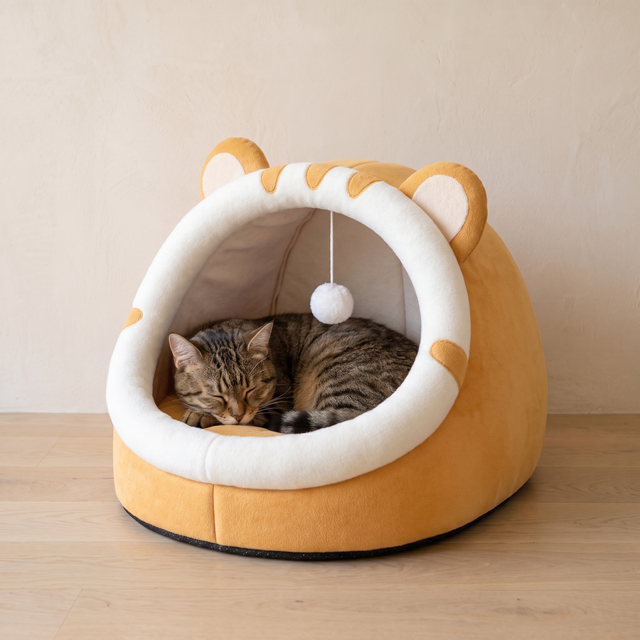 Den Cave Bed — enclosed
cave shape