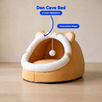 Den Cave Bed - Yellow - infographic