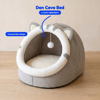 Den Cave Bed - Gray - infographic