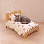 Dream Wooden Cat Bed - with a cat