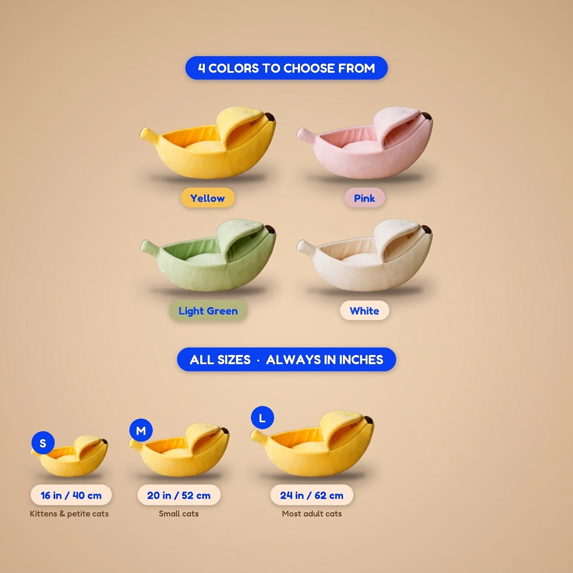 Snug Banana Bed - size guide blueprint