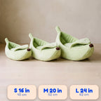 Snug Banana Bed - light green - comparison