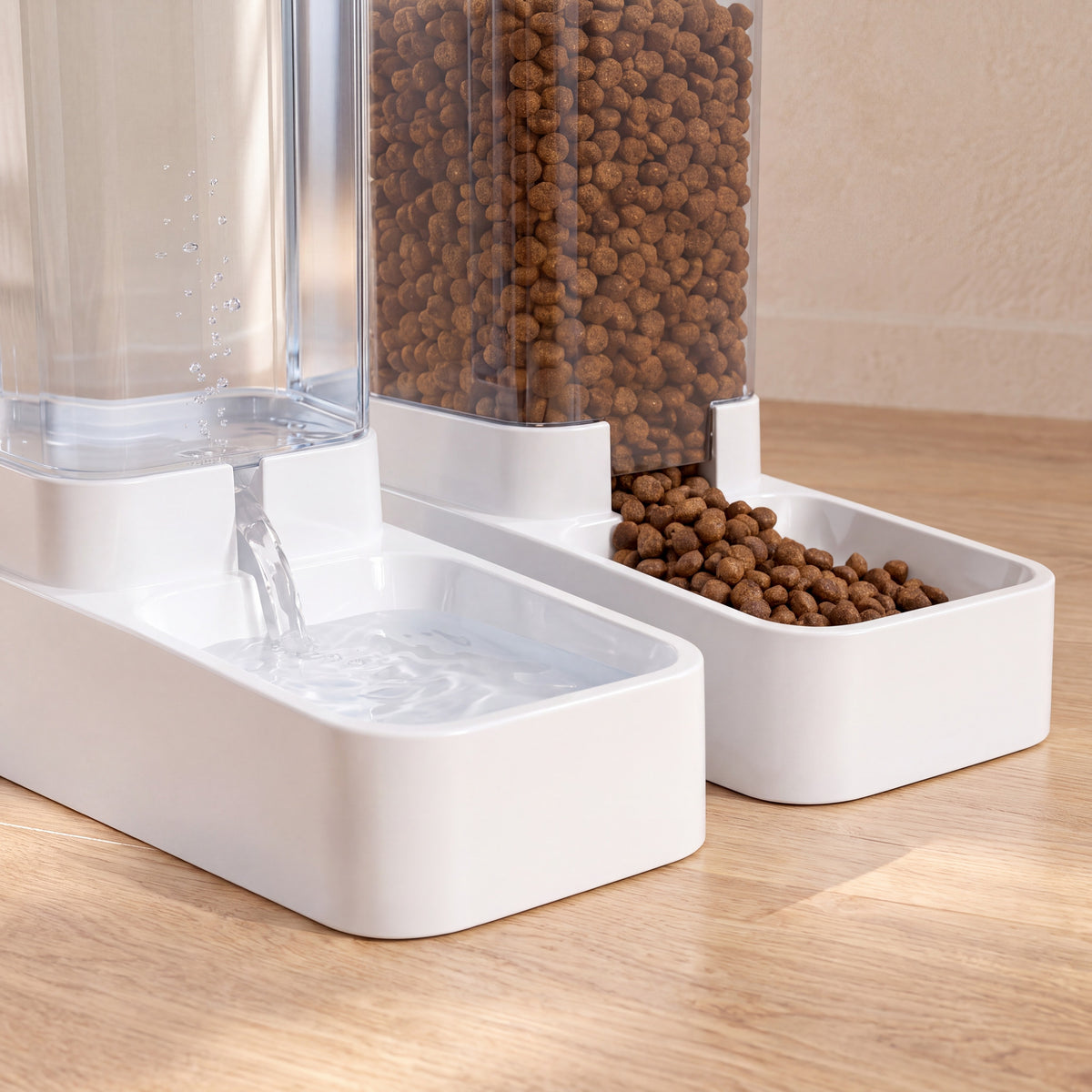 Flow Gravity Feeder Set - Water + Food Set - close up
