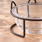 Gleam Glass Bowl Stand - Black Single 300 ml - close up