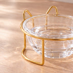 Gleam Glass Bowl Stand - Gold Single 300 ml - close up