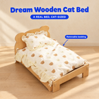 Dream Wooden Cat Bed - infographic