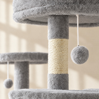 Summit Cat Tree - Light Grey - close up