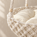 Boho Macrame Swing Bed - close up