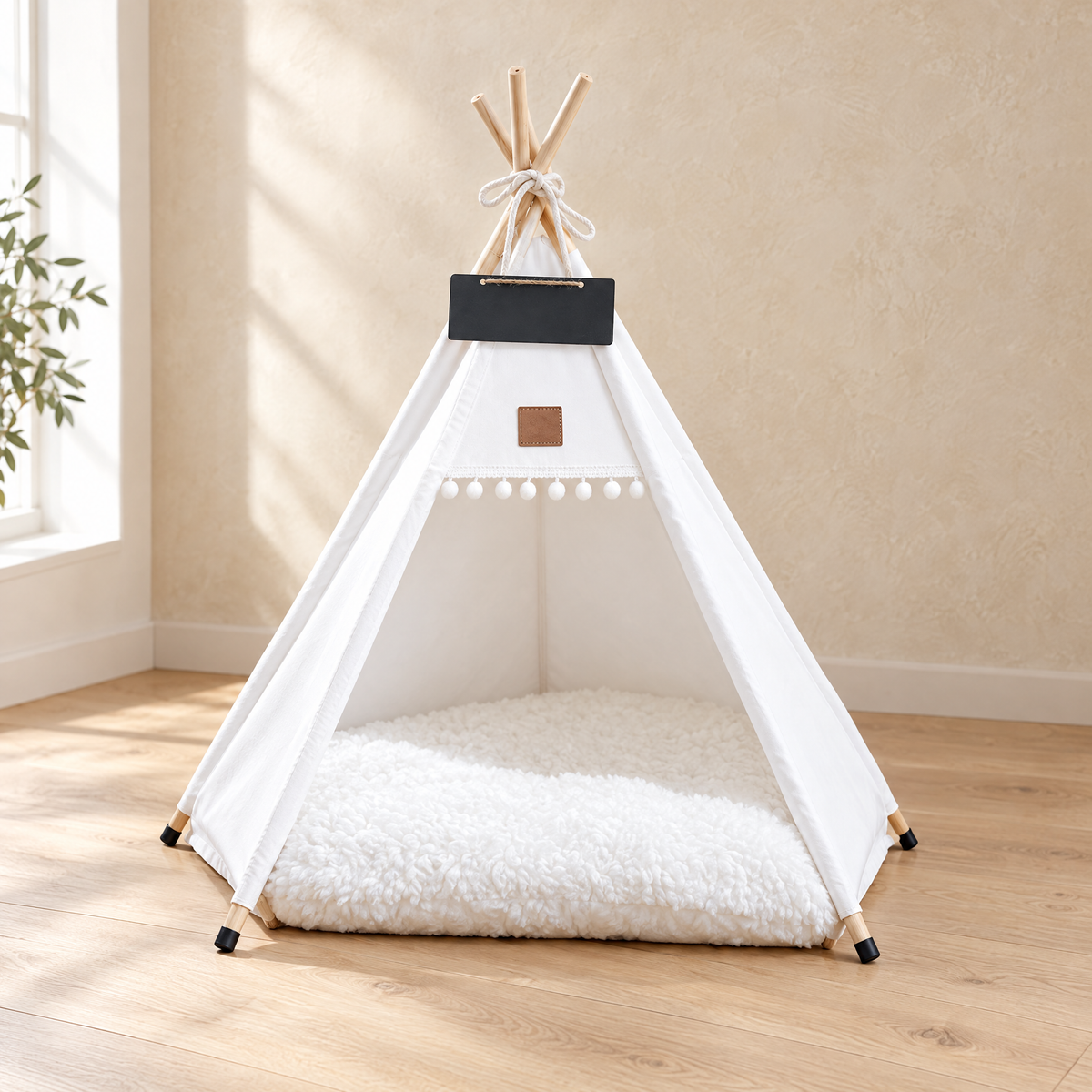 Canvas Teepee Bed - White