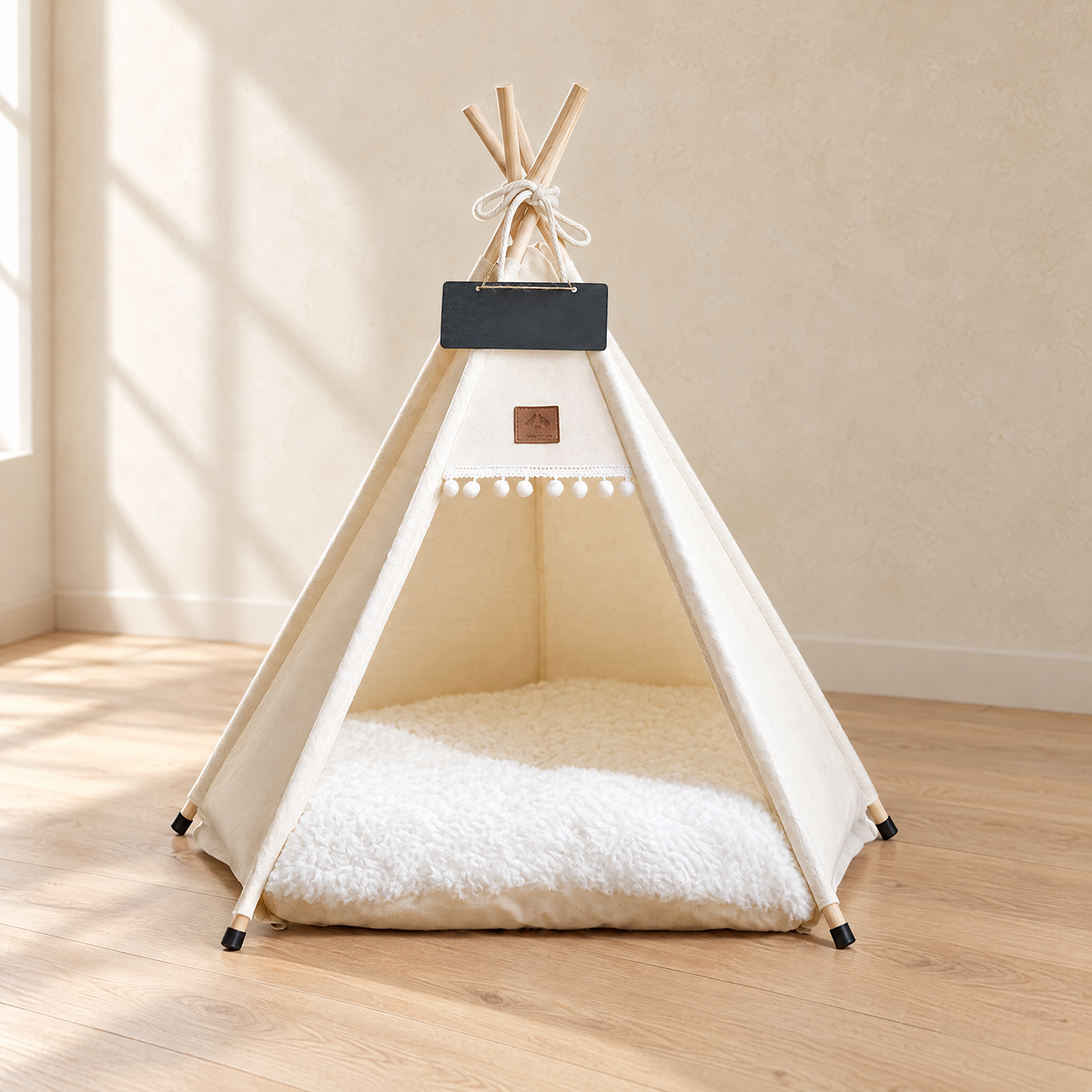 Canvas Teepee Bed - Cream - hero