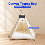 Canvas Teepee Bed - infographic