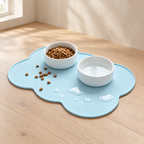 Cloud Silicone Feeding Mat - Blue - hero