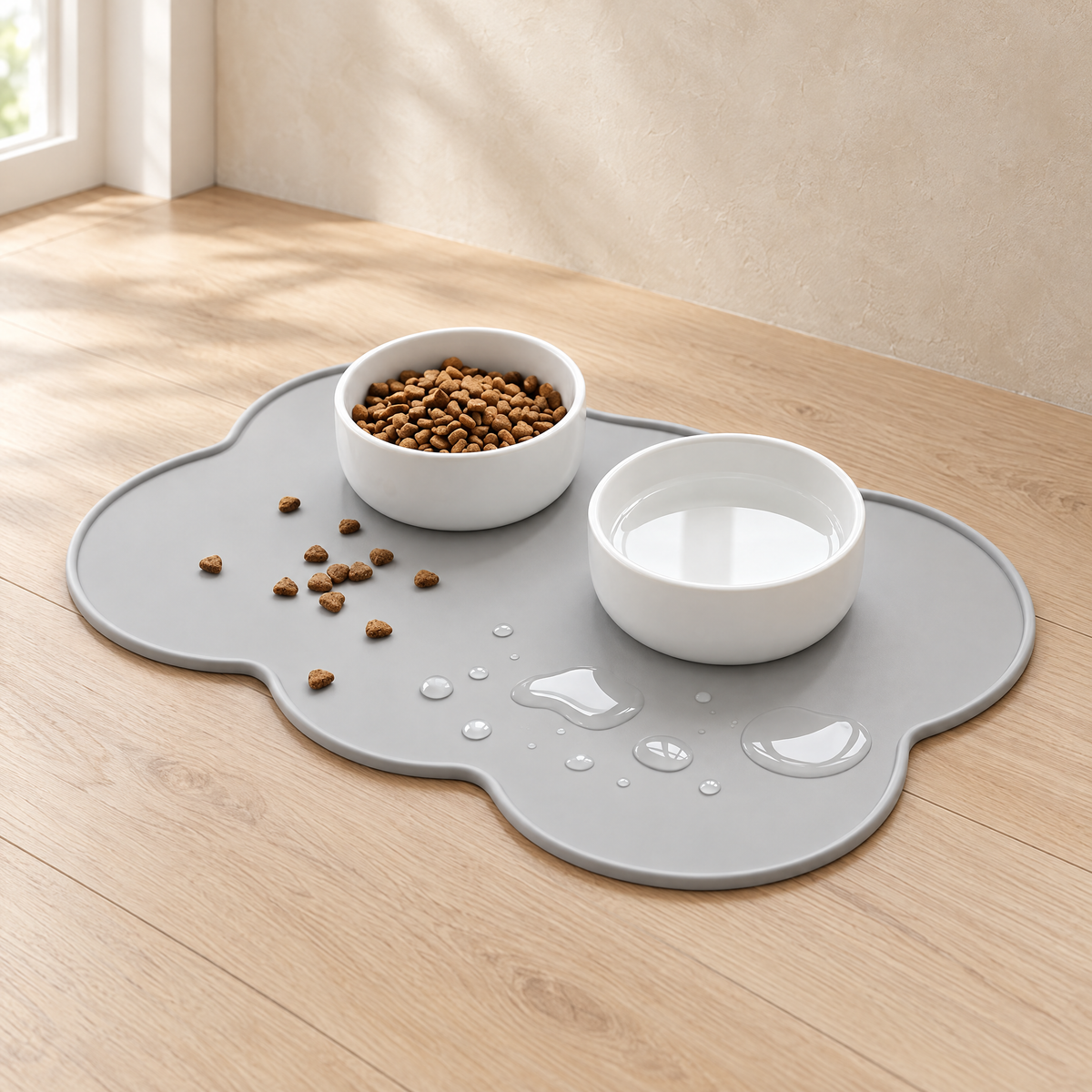 Cloud Silicone Feeding Mat - Gray