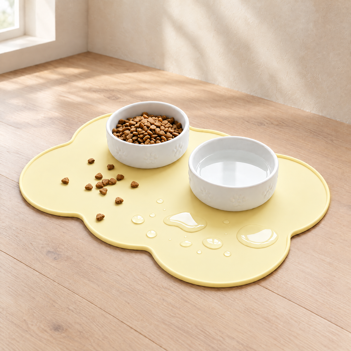 Cloud Silicone Feeding Mat - Yellow