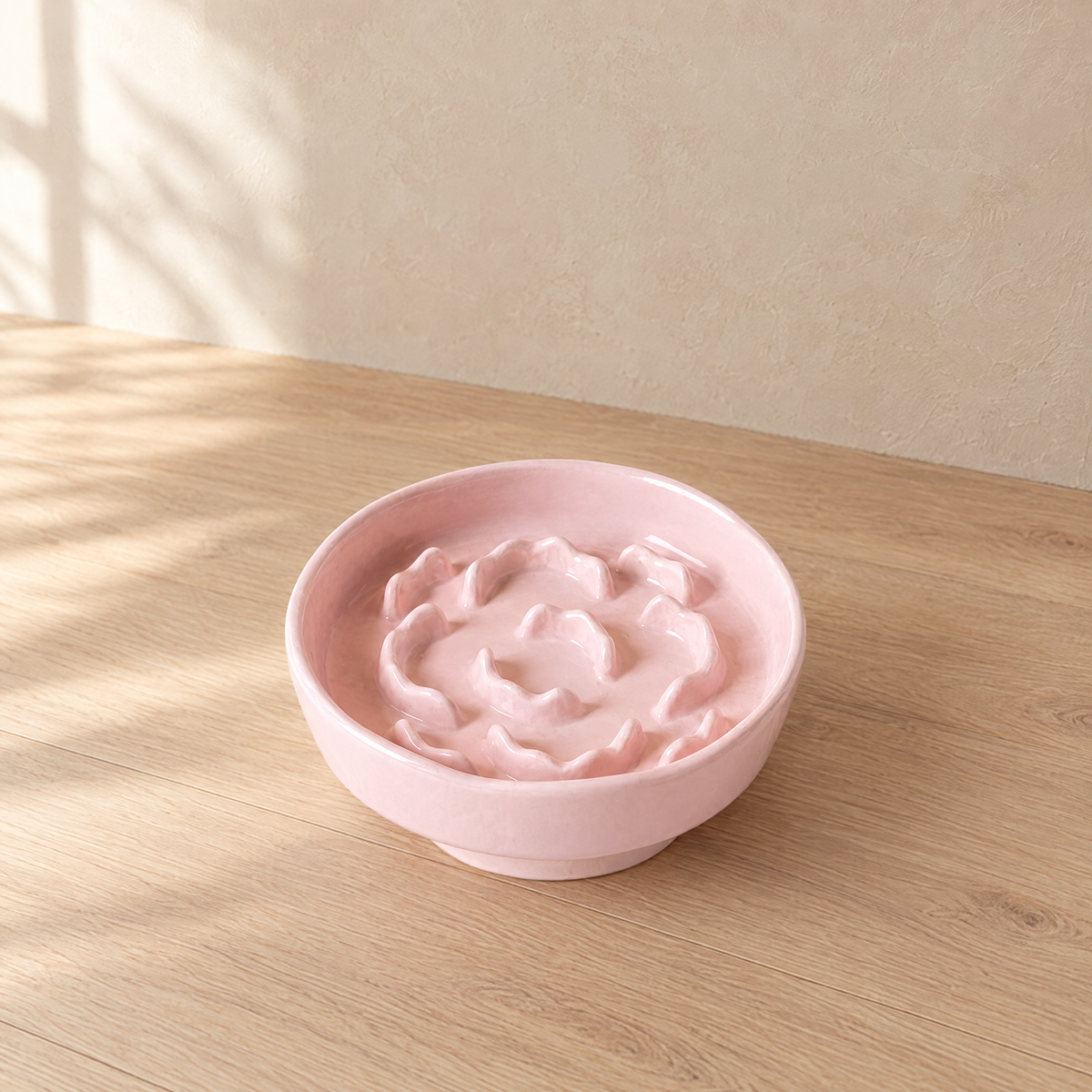 Bloom Slow Feeder Bowl - Pink - hero
