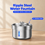 Ripple Steel Water Fountain - infographic