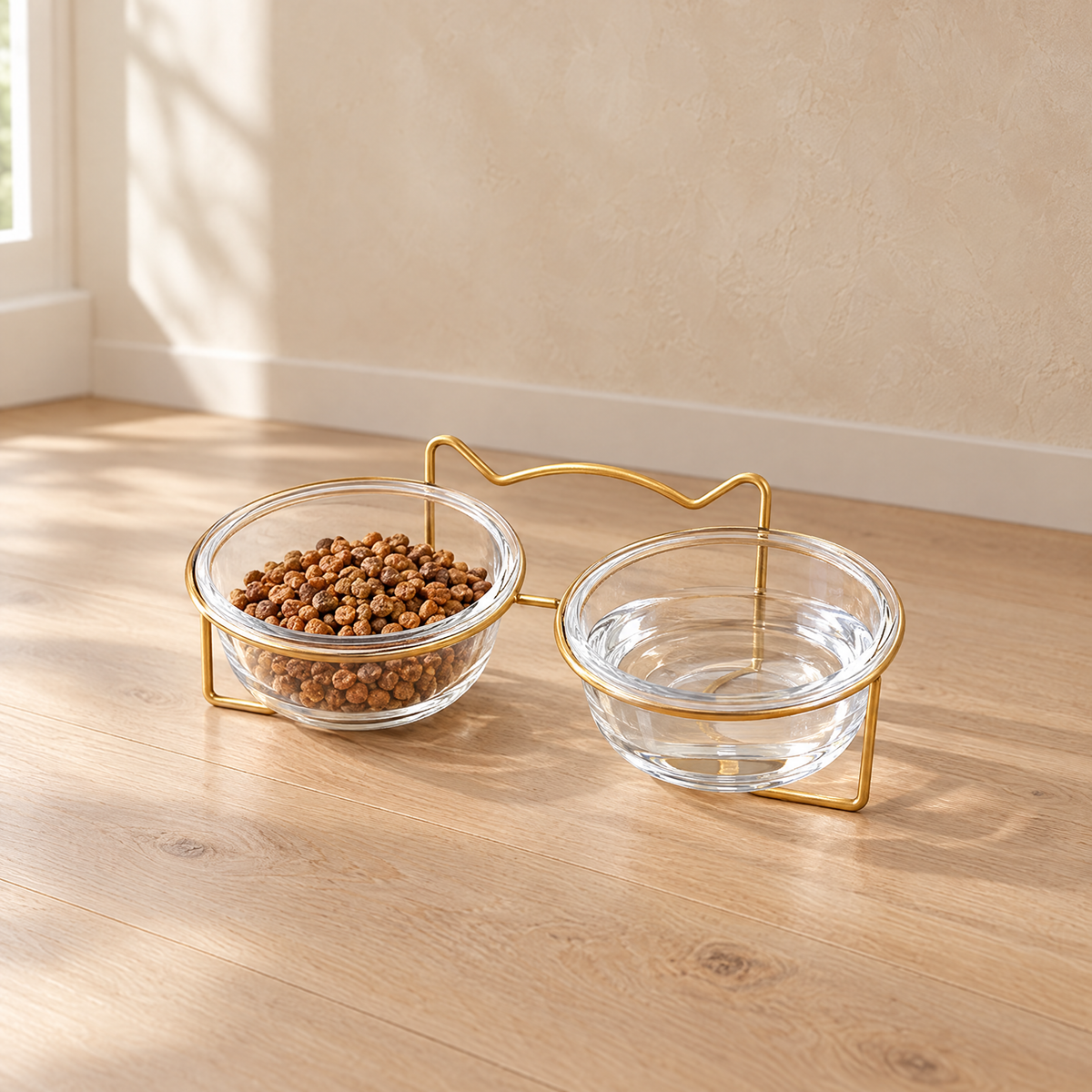 Gleam Glass Bowl Stand - Gold Double 2x300 ml - hero