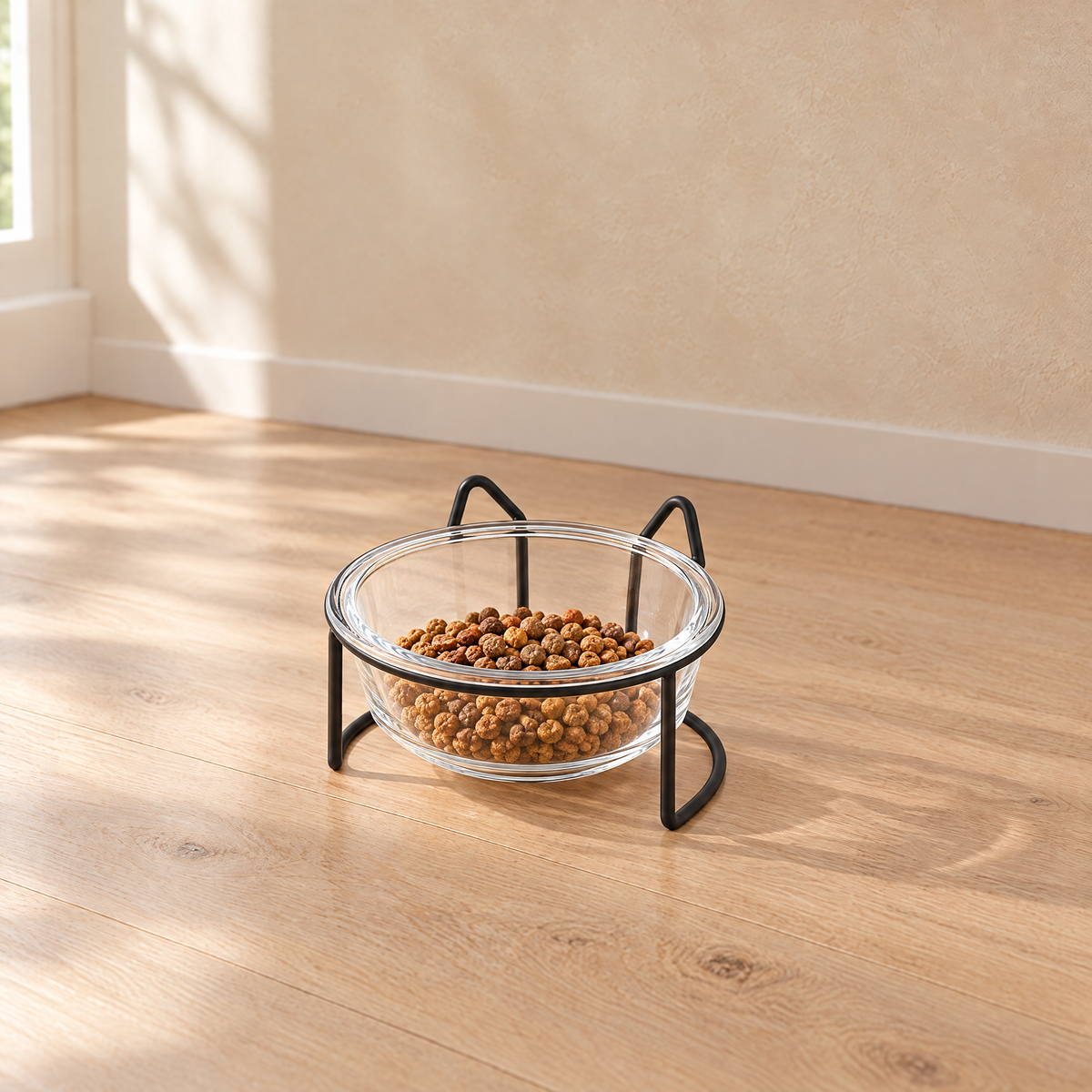 Gleam Glass Bowl Stand - Black Single 300 ml