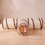 Hide Play Tunnel - T-Shape - with a cat