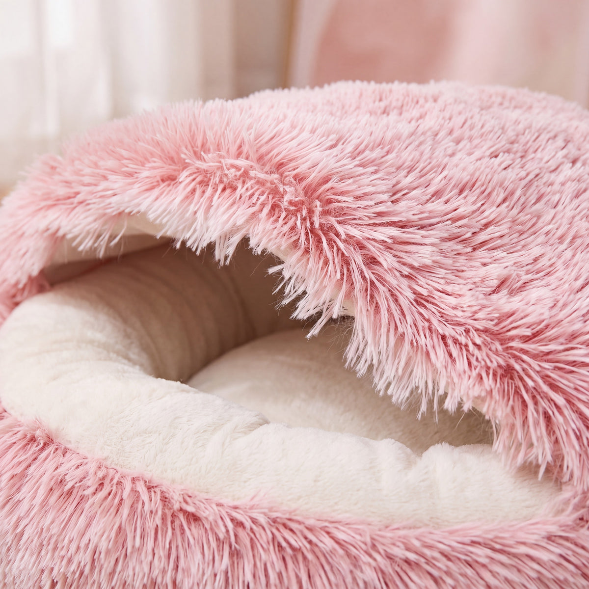 Hideaway Hooded Bed - Blush - close up