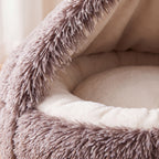 Hideaway Hooded Bed - Mocha - close up