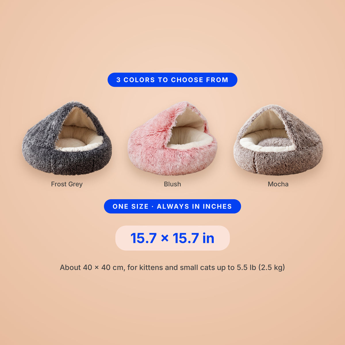 Hideaway Hooded Bed - size guide blueprint