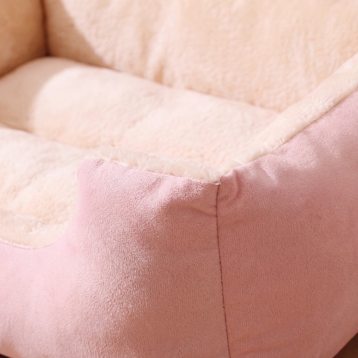 Hug Bolster Bed - Blush - close up