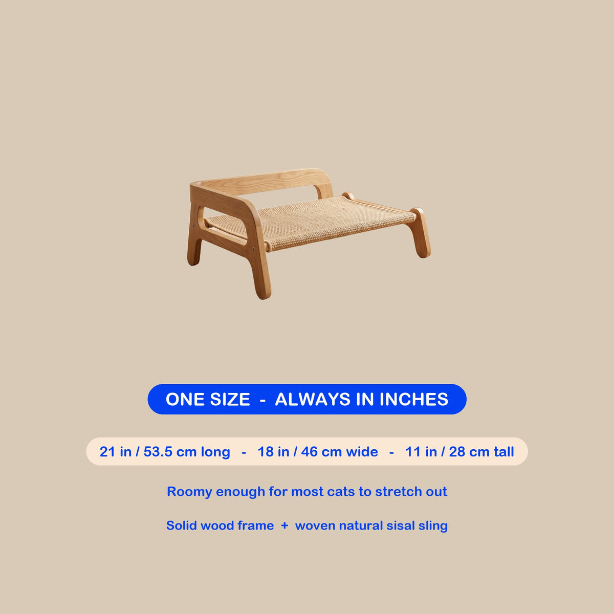 Loft Scratch Lounger - size guide blueprint