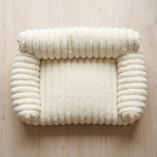 Lounge Sofa Bed - White - overhead