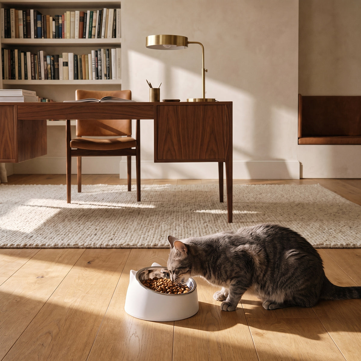 Pebble Steel Bowl - White - lifestyle