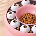 Maze Puzzle Feeder - Pink - close up