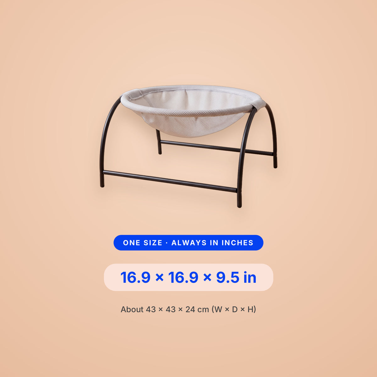 Moon Hammock Bed - size guide blueprint