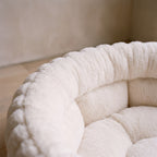 Nest Plush Bed - WHITE - close up