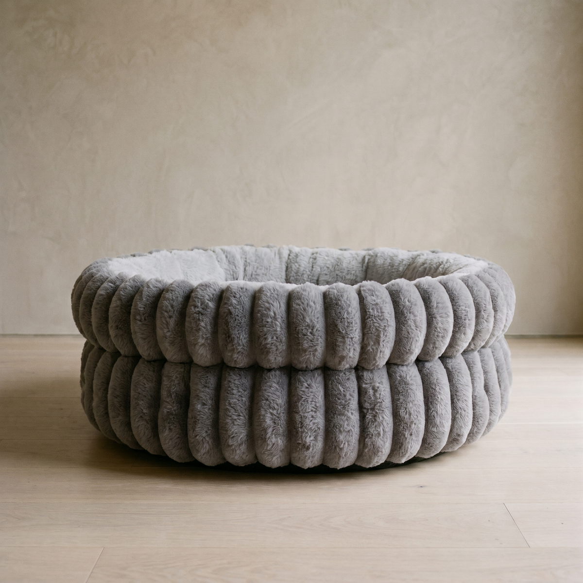 Nest Plush Bed - GRAY - lifestyle