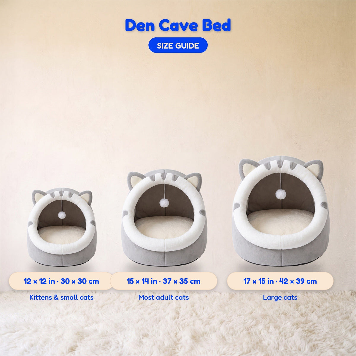 Den Cave Bed - Gray - comparison