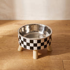 Domino Raised Bowl - Checker - overhead