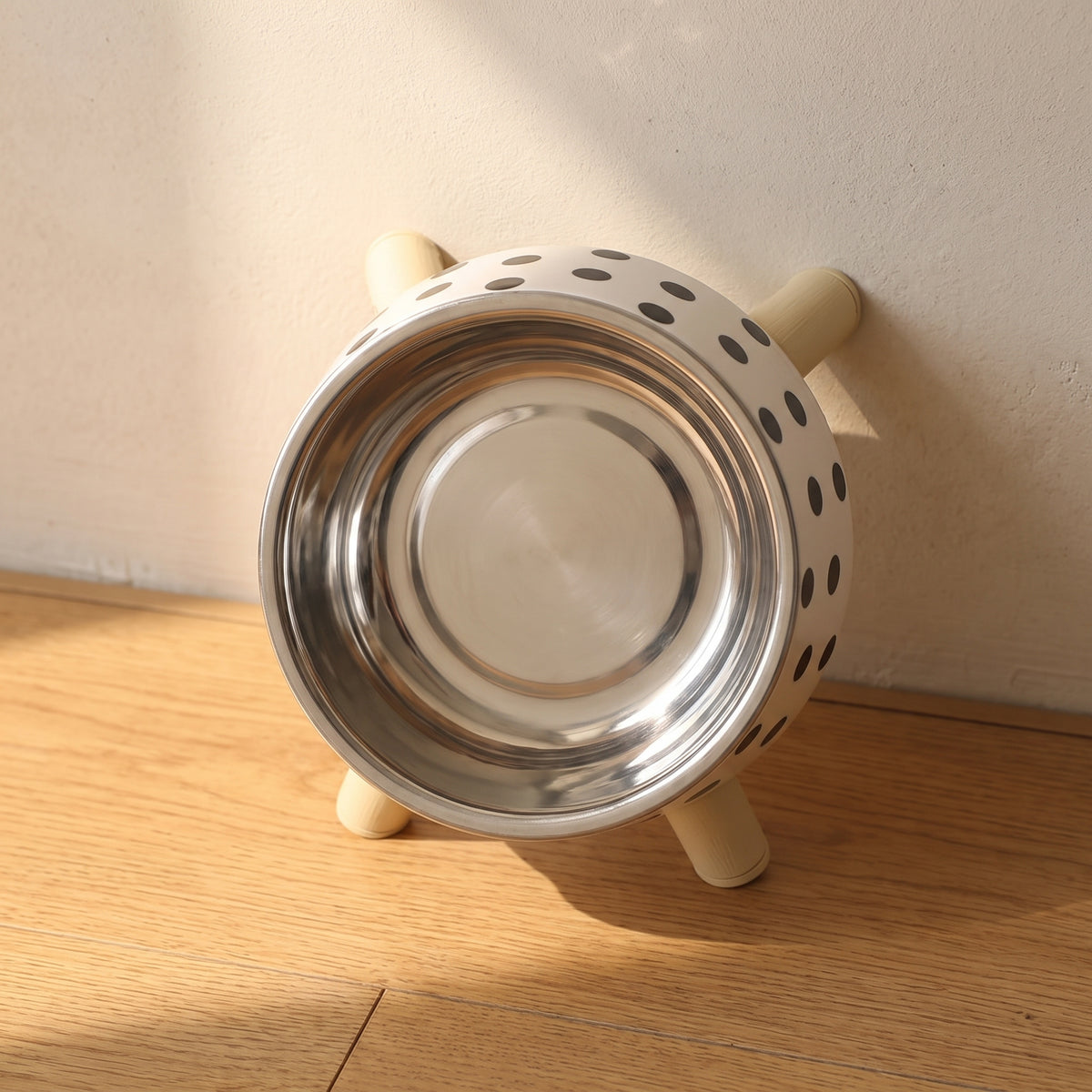 Domino Raised Bowl - Polka Dot - overhead