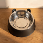 Pebble Steel Bowl - Black - overhead
